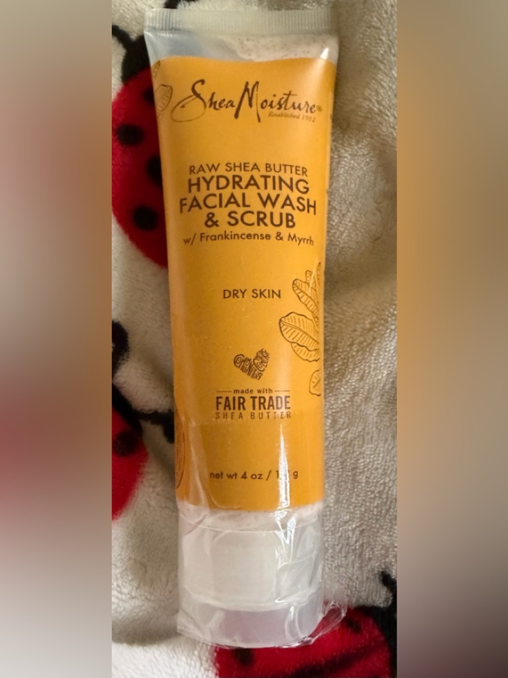 Shea Moisture Raw Shea Butter Hydrating Facial Wash & Scrub 4oz (1 Tube)